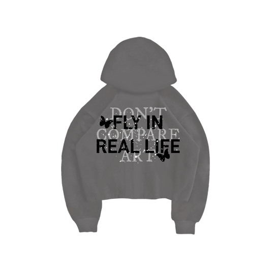 FIRL YOU CAN’T COMPARE ART HOODIE - CHARCOAL/BLACK/GREY/WHITE